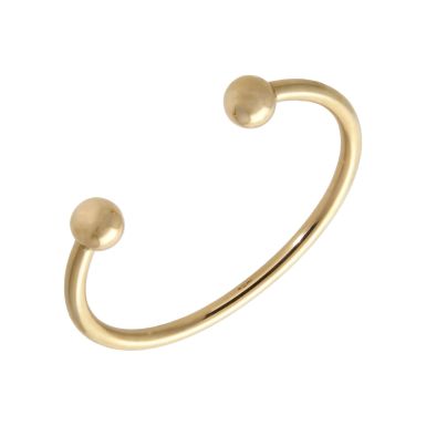 Pre-Owned 9ct Yellow Gold Solid Ball Torque Bangle