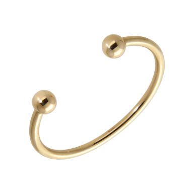 Pre-Owned 9ct Yellow Gold Solid Ball Torque Bangle