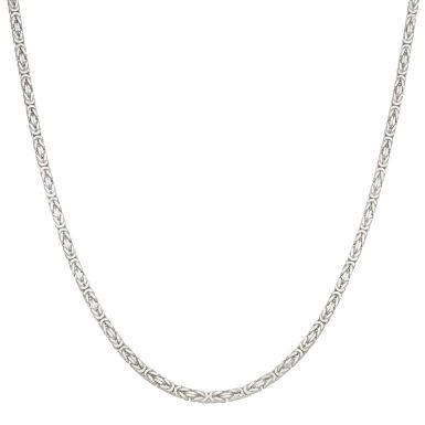 Pre-Owned Silver 18 Inch Byzantine Chain Necklace