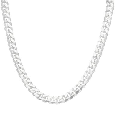New Sterling Silver 20" Cuban Curb Link Heavy Necklace 3.1oz